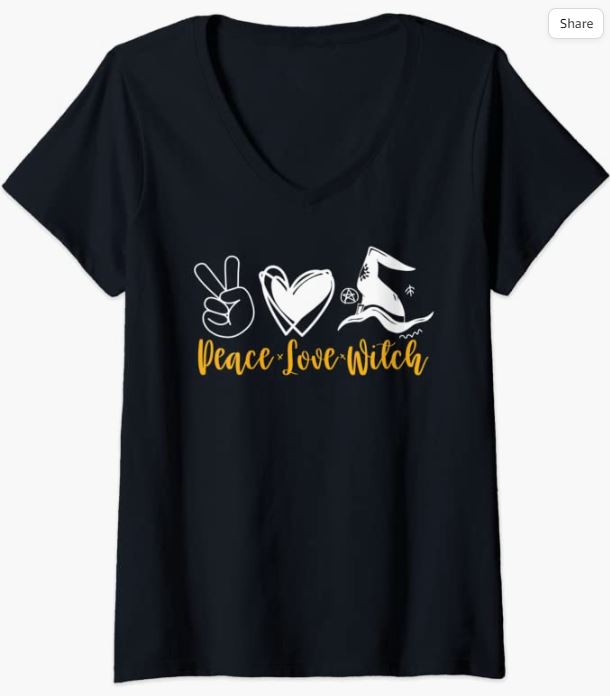 Halloween Witch V-Neck T-Shirt