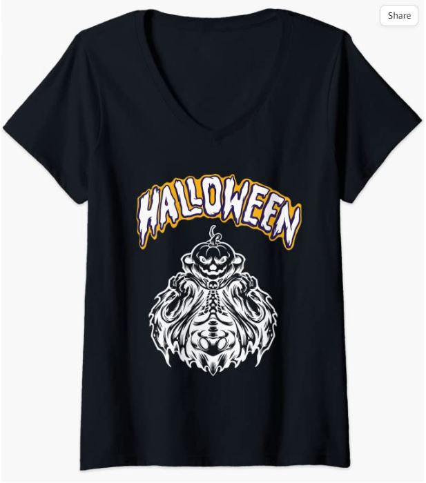 Jack O Lantern V-Neck T-Shirt