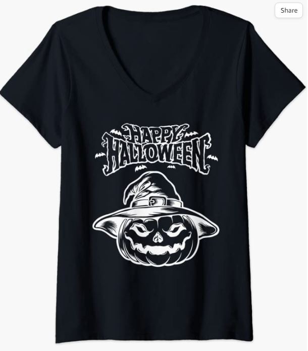 Jack O Lantern V-Neck T-Shirt