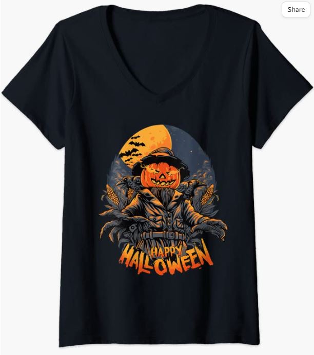 Jack O Lantern V-Neck T-Shirt