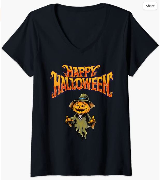 Jack O Lantern V-Neck T-Shirt